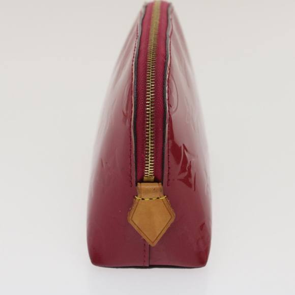 LOUIS VUITTON Vernis Pochette Cosmetic Pouch Rose Indian M90009 LV Auth rz269 - Picture 4 of 16
